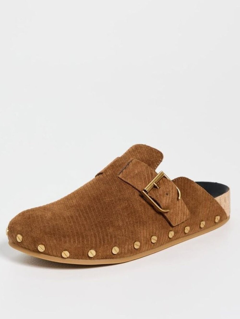 Veronica Beard Women's Fern Hazelwood Suede Clog Sz 10 - Picture 3 of 12